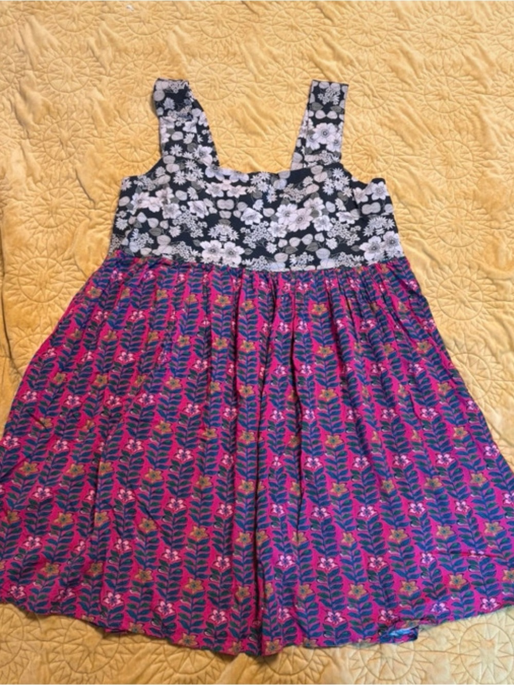 NATURAL LIFE Black & Pink Floral Mini Dress